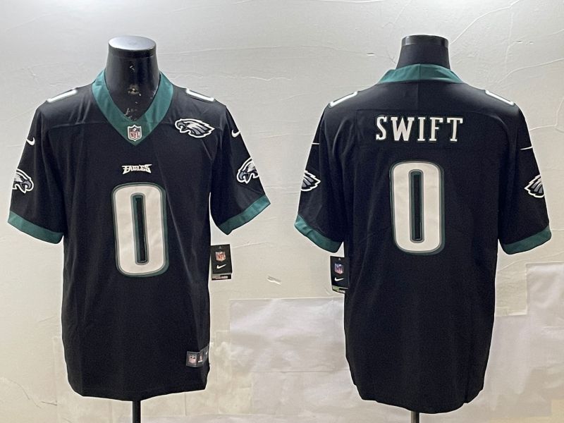 Men Philadelphia Eagles #0 Swift Black Second generations 2025 Nike Vapor Limited NFL Jersey style 4->philadelphia eagles->NFL Jersey